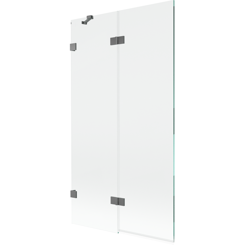 Mexen Lunar 2-panel left bath screen 100 x 150 cm, transparent, gun metal - 897-100-100-95-00-L