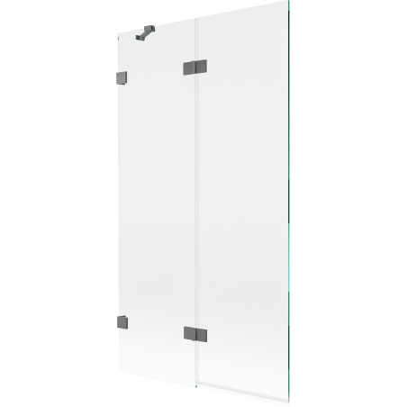 Mexen Lunar 2-panel left bath screen 100 x 150 cm, transparent, gun metal - 897-100-100-95-00-L
