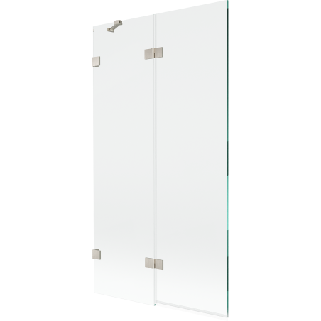 Mexen Lunar 2-panel left shower screen 100 x 150 cm, transparent, brushed nickel - 897-100-100-97-00-L