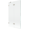 Mexen Lunar 2-wing Left Bath Screen 100 x 150 cm, Transparent, Brushed Nickel - 897-100-100-97-00-L