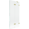 Mexen Lunar 2-wing Shower Screen Right 80 x 150 cm, Transparent, Brushed Gold - 897-080-100-55-00-P