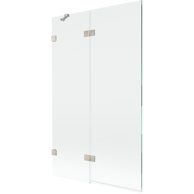 Mexen Lunar 2-panel left shower screen 110 x 150 cm, transparent, brushed nickel - 897-110-100-97-00-L