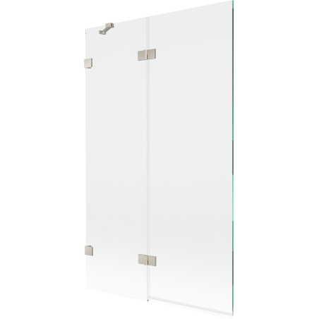 Mexen Lunar 2-panel left shower screen 110 x 150 cm, transparent, brushed nickel - 897-110-100-97-00-L