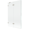 Mexen Lunar 2-panel left shower screen 110 x 150 cm, transparent, brushed nickel - 897-110-100-97-00-L