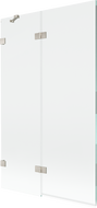 Mexen Lunar 2-panel bath screen left 110 x 150 cm, transparent, brushed nickel - 897-110-100-97-00-L