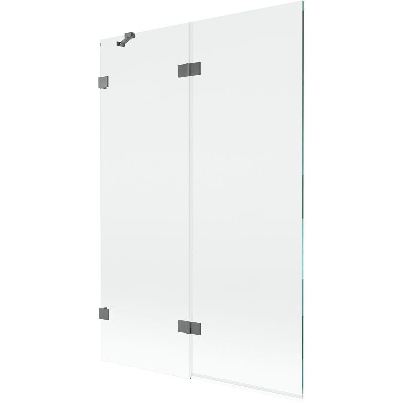 Mexen Lunar 2-panel left shower screen 120 x 150 cm, transparent, gun metal - 897-120-100-95-00-L
