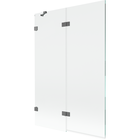 Mexen Lunar 2-fold Shower Screen Left 120 x 150 cm, Transparent, Gun Metal - 897-120-100-95-00-L