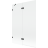 Mexen Lunar 2-fold Shower Screen Left 120 x 150 cm, Transparent, Gun Metal - 897-120-100-95-00-L
