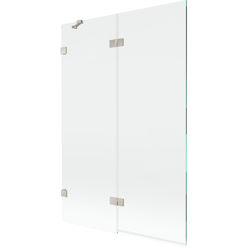 Mexen Lunar 2-wing left shower screen 120 x 150 cm, transparent, brushed nickel - 897-120-100-97-00-L