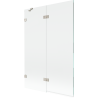Mexen Lunar 2-Panel Left Shower Screen 120 x 150 cm, Transparent, Brushed Nickel - 897-120-100-97-00-L