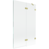 Mexen Lunar 2-wing shower screen right 110 x 150 cm, transparent, brushed gold - 897-110-100-55-00-P