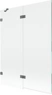 Mexen Lunar 2-panel left-hand bath screen 130 x 150 cm, transparent, gun metal - 897-130-100-95-00-L