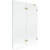 Mexen Lunar 2-Panel Right Bath Screen 120 x 150 cm, Transparent, Brushed Gold - 897-120-100-55-00-P