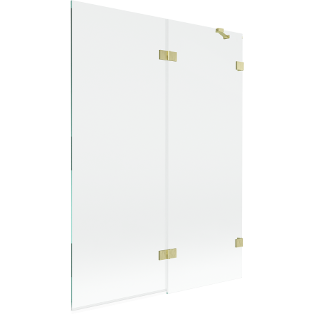 Mexen Lunar 2-wing shower screen right 130 x 150 cm, transparent, brushed gold - 897-130-100-55-00-P