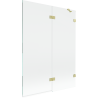 Mexen Lunar 2-wing shower screen right 130 x 150 cm, transparent, brushed gold - 897-130-100-55-00-P