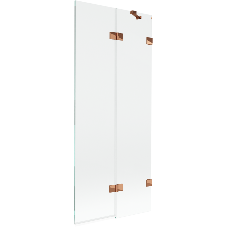 Mexen Lunar 2-wing shower screen right 80 x 150 cm, transparent, rose gold - 897-080-100-60-00-P