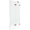 Mexen Lunar 2-wing shower screen right 80 x 150 cm, transparent, rose gold - 897-080-100-60-00-P