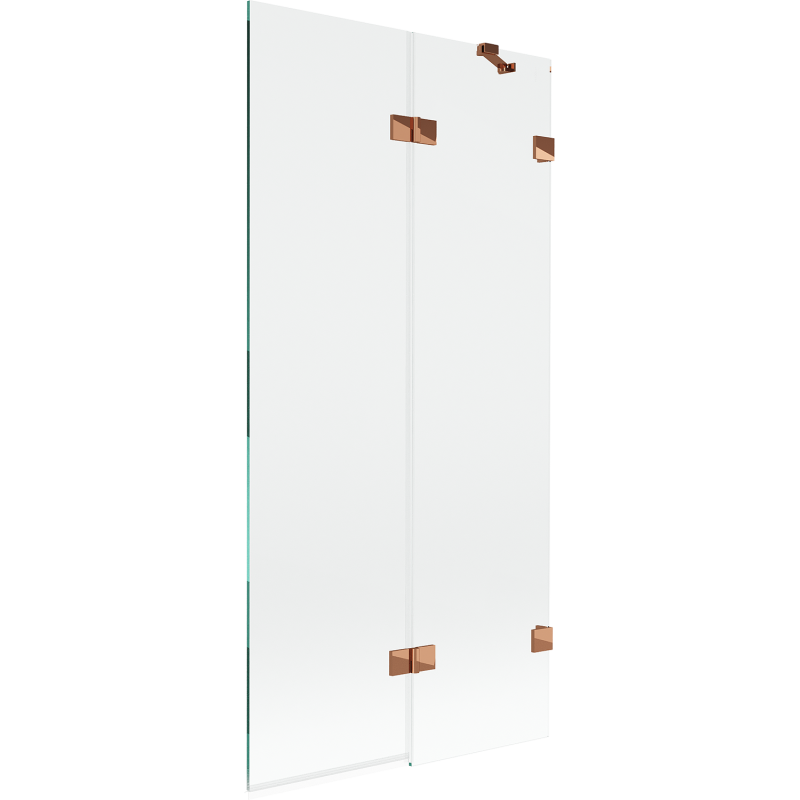 Mexen Lunar 2-winged shower screen right 90 x 150 cm, transparent, rose gold - 897-090-100-60-00-P