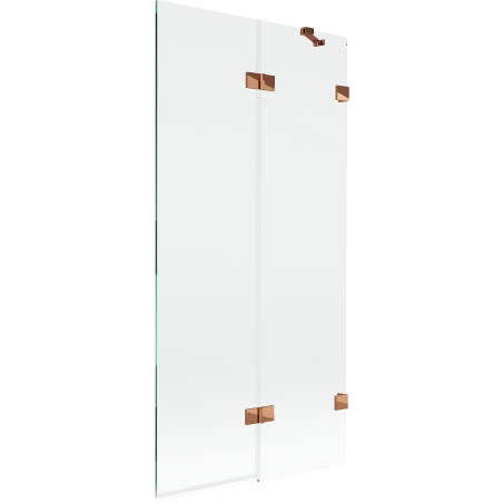 Mexen Lunar 2-panel shower screen right 90 x 150 cm, transparent, rose gold - 897-090-100-60-00-P