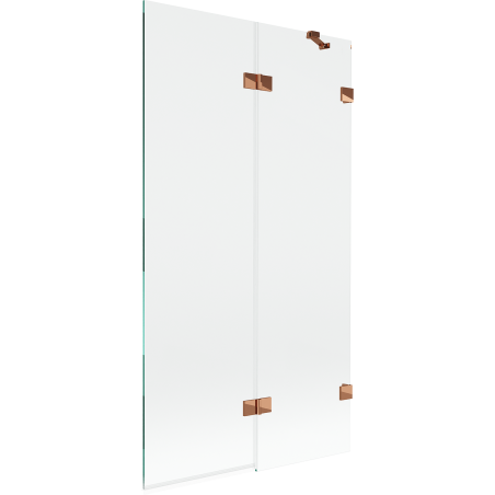 Mexen Lunar 2-wing Shower Screen Right 100 x 150 cm, Transparent, Rose Gold - 897-100-100-60-00-P
