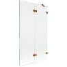 Mexen Lunar 2-wing Shower Screen Right 100 x 150 cm, Transparent, Rose Gold - 897-100-100-60-00-P