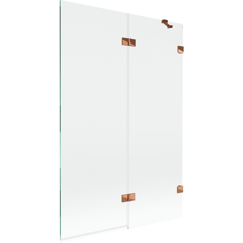 Mexen Lunar 2-wing shower screen right 120 x 150 cm, transparent, rose gold - 897-120-100-60-00-P