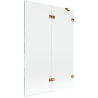Mexen Lunar 2-wing shower screen right 120 x 150 cm, transparent, rose gold - 897-120-100-60-00-P