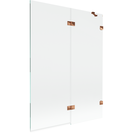 Mexen Lunar 2-panel shower screen right 130 x 150 cm, transparent, rose gold - 897-130-100-60-00-P
