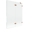 Mexen Lunar 2-panel shower screen right 130 x 150 cm, transparent, rose gold - 897-130-100-60-00-P