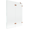 Mexen Lunar 2-wing bath screen right 130 x 150 cm, transparent, rose gold - 897-130-100-60-00-P
