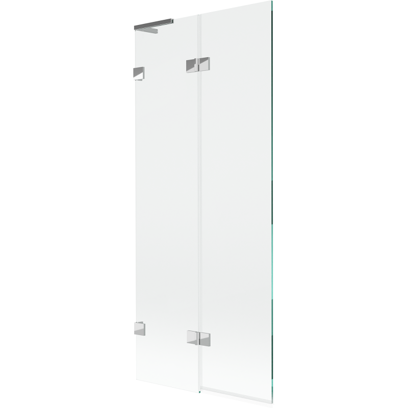 Mexen Lunar L bathtub screen 2-wing left 80 x 150 cm, transparent, chrome - 897L-080-100-01-00-L