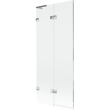 Mexen Lunar L bathtub screen 2-wing left 80 x 150 cm, transparent, chrome - 897L-080-100-01-00-L