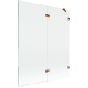 Mexen Lunar 2-wing Shower Screen Right 140 x 150 cm, Transparent, Rose Gold - 897-140-100-60-00-P