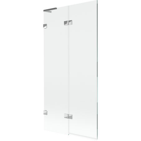 Mexen Lunar L 2-winged left bath screen 90 x 150 cm, transparent, chrome - 897L-090-100-01-00-L