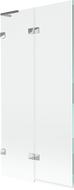 Mexen Lunar L 2-winged left bath screen 90 x 150 cm, transparent, chrome - 897L-090-100-01-00-L