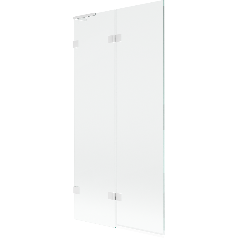Mexen Lunar L shower screen 2-wing left 90 x 150 cm, transparent, white - 897L-090-100-20-00-L