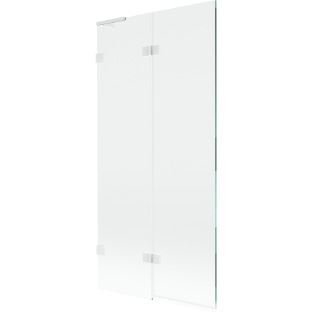 Mexen Lunar L shower screen 2-wing left 90 x 150 cm, transparent, white - 897L-090-100-20-00-L