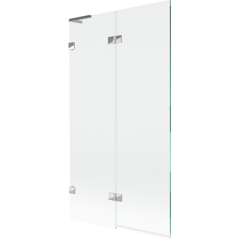 Mexen Lunar L left bathtub screen 2-winged 100 x 150 cm, transparent, chrome - 897L-100-100-01-00-L