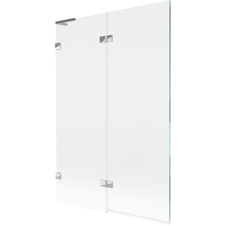Mexen Lunar L bathtub screen 2-wing left 120 x 150 cm, transparent, chrome - 897L-120-100-01-00-L