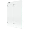 Mexen Lunar L bathtub screen 2-wing left 120 x 150 cm, transparent, chrome - 897L-120-100-01-00-L