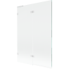 Mexen Lunar L bathtub screen 2-wing left 120 x 150 cm, transparent, white - 897L-120-100-20-00-L