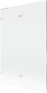 Mexen Lunar L bath screen 2-panel left 120 x 150 cm, transparent, white - 897L-120-100-20-00-L