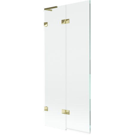 Mexen Lunar L 2-wing left bathtub screen 80 x 150 cm, transparent, gold - 897L-080-100-50-00-L