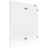 Mexen Lunar 2-panel Right Shower Screen 140 x 150 cm, Transparent, Brushed Copper - 897-140-100-65-00-P