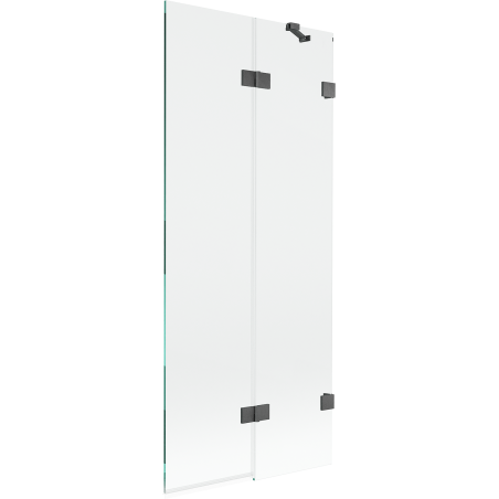 Mexen Lunar 2-wing shower screen right 80 x 150 cm, transparent, gun gray brushed - 897-080-100-66-00-P