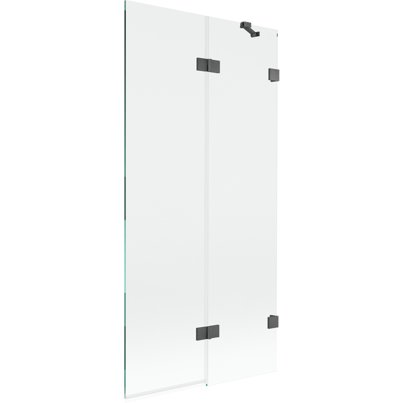 Mexen Lunar 2-wing right shower screen 90 x 150 cm, transparent, brushed gun gray - 897-090-100-66-00-P