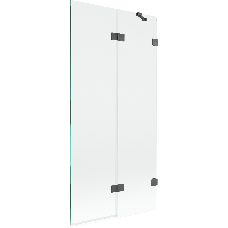 Mexen Lunar 2-winged shower screen right 90 x 150 cm, transparent, brushed gun gray - 897-090-100-66-00-P