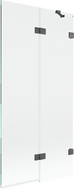 Mexen Lunar 2-winged shower screen right 90 x 150 cm, transparent, brushed gun gray - 897-090-100-66-00-P