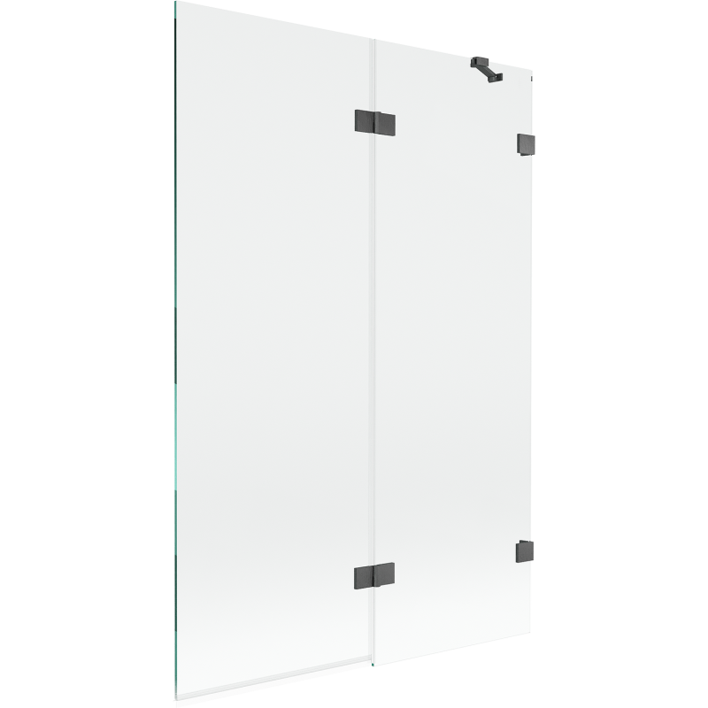 Mexen Lunar 2-panel shower screen right 120 x 150 cm, transparent, brushed gun gray - 897-120-100-66-00-P