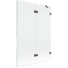Mexen Lunar 2-panel shower screen right 120 x 150 cm, transparent, brushed gun gray - 897-120-100-66-00-P